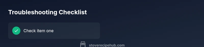 Infographic checklist for pellet stove troubleshooting