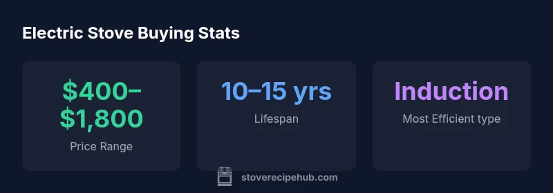 Electric stove buying statistics infographic