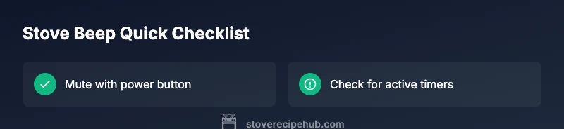 Checklist for silencing stove beeps