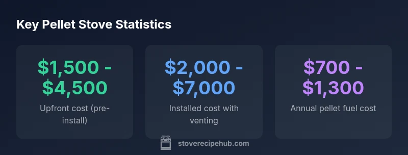 Infographic showing pellet stove price ranges