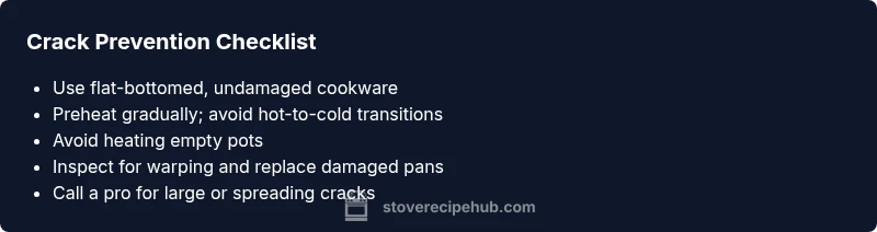 Checklist for preventing glass stovetop cracks
