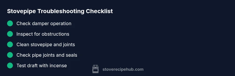Checklist for stovepipe troubleshooting and maintenance