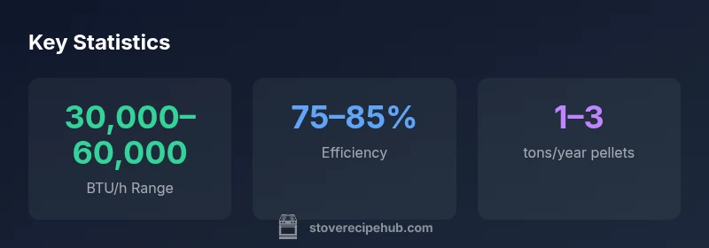 Infographic showing pellet stove statistics
