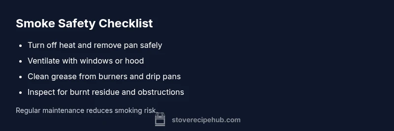 Checklist for stove smoke safety