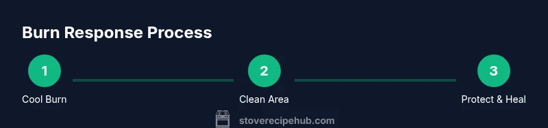Tailwind infographic showing a three-step burn-response process