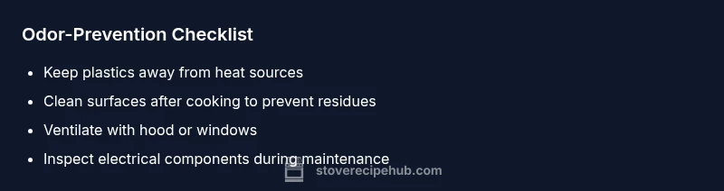 Checklist for addressing burning odor from stove