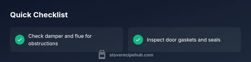 Infographic checklist for wood stove maintenance