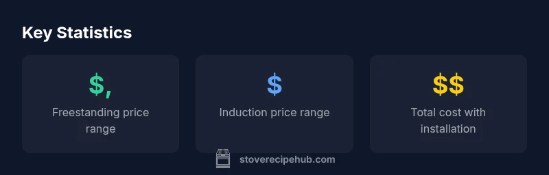 Price ranges for electric stoves in 2026 infographic