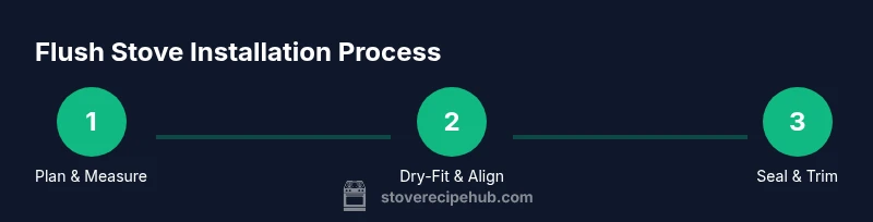 Process steps for flush stove installation