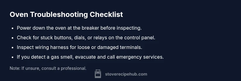 Checklist for diagnosing an oven that won t turn off